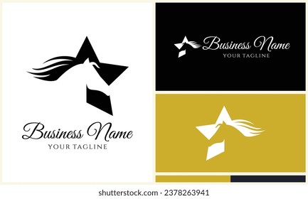 vector horse shape logo template