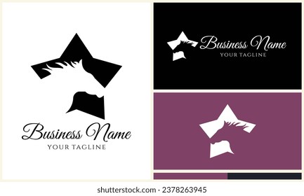 vector horse shape logo template