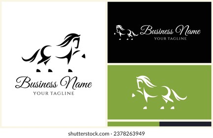 vector horse shape logo template