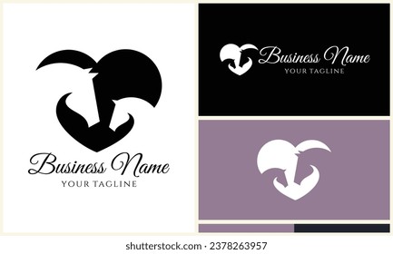 vector horse shape logo template