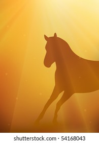 vector horse silhouette