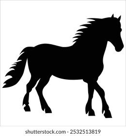 Vector Horse silhouette icon illustration.