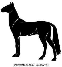 Vector horse silhouette image 