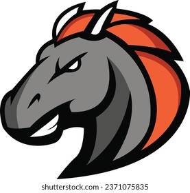 Vector of Horse sport logo design, Horse head illustration vector drawing, Brave Horse head mascot Logo design. Vector Template Illustration Design. Mascot Brave Horse Logo design any kind of graphic 