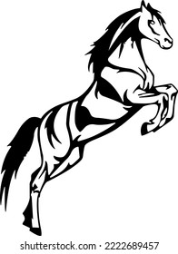 The vector horse is suitable for laser cutting of metal and wood.