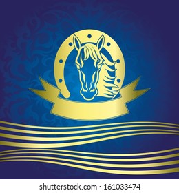Vector. Horse, the symbol of new year.
