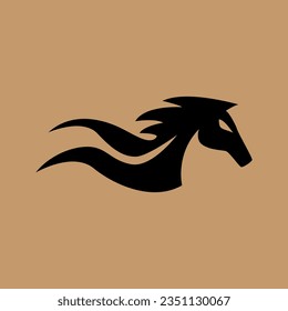 vector the horse's head is turned to the side