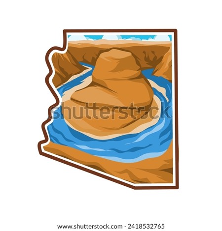 vector of Horseshoe Bend in Arizona perfect for print, etc.