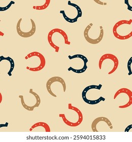 Vector Horseshoe Pattern Repeat Seamless for Wallpaper Background Cover Packaging