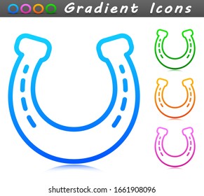 Vector horseshoe symbol icon design
