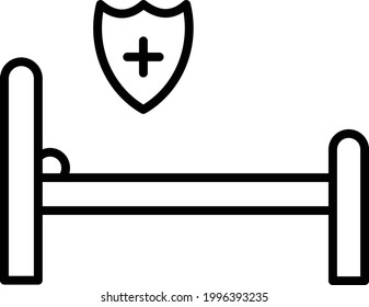 Vector Hospital Bed Patient Admission ICU Icon