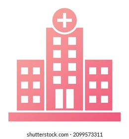  Vector Hospital Glyph Gradient Icon Design
