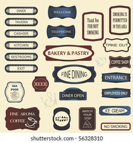 Vector: Hospitality Signs and Icons