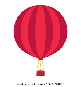 Vector hot air balloon icon. Ballon aerostat transport vector