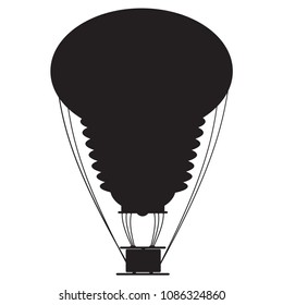 Vector hot air balloon icon. Ballon aerostat transport vector