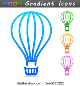 Vector hot air balloon icon