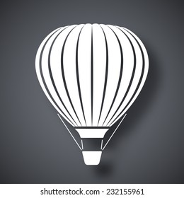 Vector hot air balloon icon