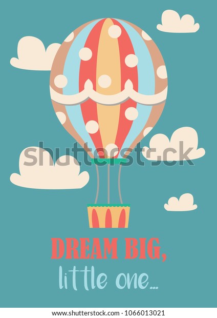 Vector Hot Air Balloon Inspirationak Quote Stock Vector (Royalty Free ...