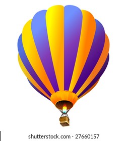 vector hot air balloon (only gradients)