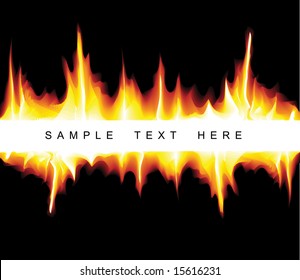 Vector hot background with flames
