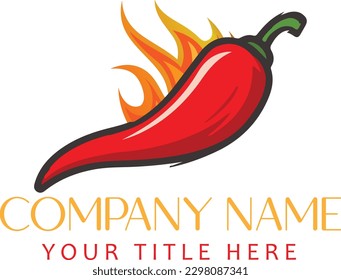 Vector hot chili logo design 