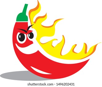 vector hot chili or spicy red chili for logos and wallpapers