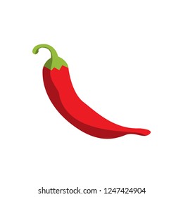 Vector Hot Chilli Pepper Illustration, Spice Vegetable Symbol - Mexican Food