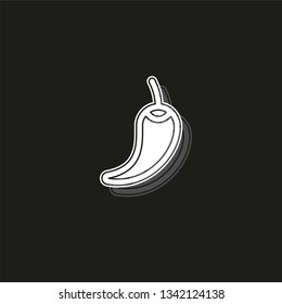 vector hot chilli pepper illustration, spice vegetable symbol - mexican food
