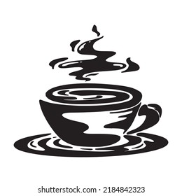 logotipo de taza de café en caliente