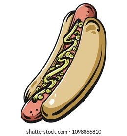 vector hot dog