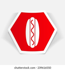 Vector hot dog icon. Food icon. Eps10