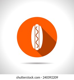 Vector hot dog icon. Food icon. Eps10