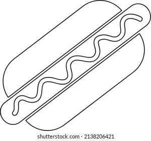 vector hot dog icon. sign design on white background..eps
