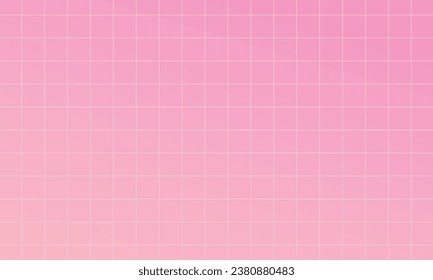 Vector hot gradient pink aesthetic grid pattern background.