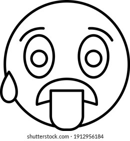 Vector Hot Outline Icon Design
