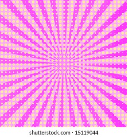 Meio-Tom De Intermitência Retro Rosa Quente Vetor, Consulte Também Jpeg Em Meu Portfólio