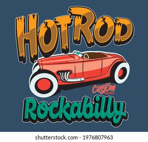 vector hot rod car designs for tee print