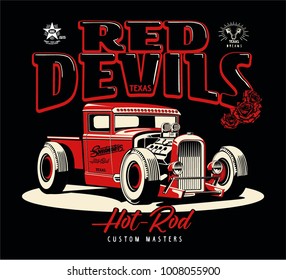 vector hot rod illustration car design