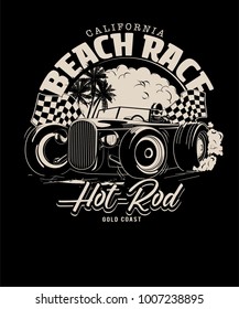 vector hot rod racing illustration 