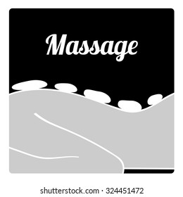 Vector hot stone massage icon