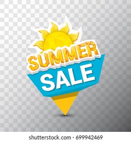 vector hot summer sale sticker . summer sale orange banner or label isolated on transparent background