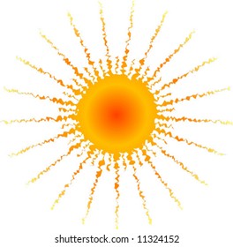 Vector hot sun