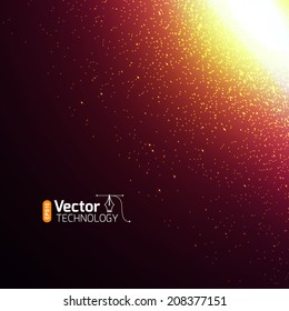Vector hot sun in space