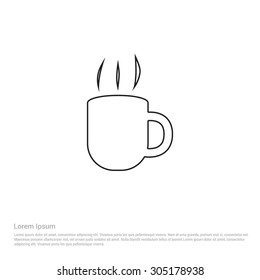 Vector Hot tea Icon - Flat pictogram illustration