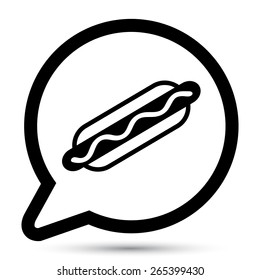 Vector hotdog bubble icon. File format eps 10
