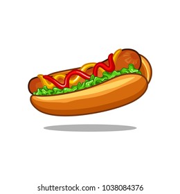 Vector of hotdog illustration