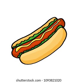 Vector Hot-Dog illustration