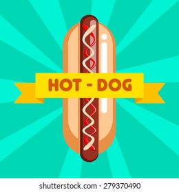 Vector Hot-Dog illustration eps 10
