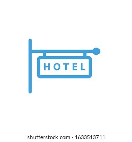 Vector hotel icon. Line design template