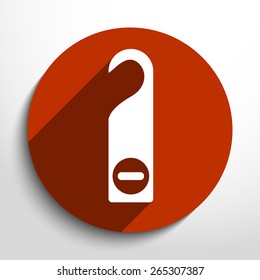Vector hotel label flat icon illustration.